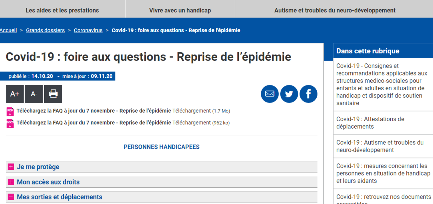 [COVID 19] La Page Du Gouvernement Mise à Jour ! - Adapei56 Association